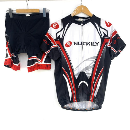 【★加古川物流】中古 NUCKILY サイクルジャージ　上下セット サイズL°【431】【431】【加古川物流】