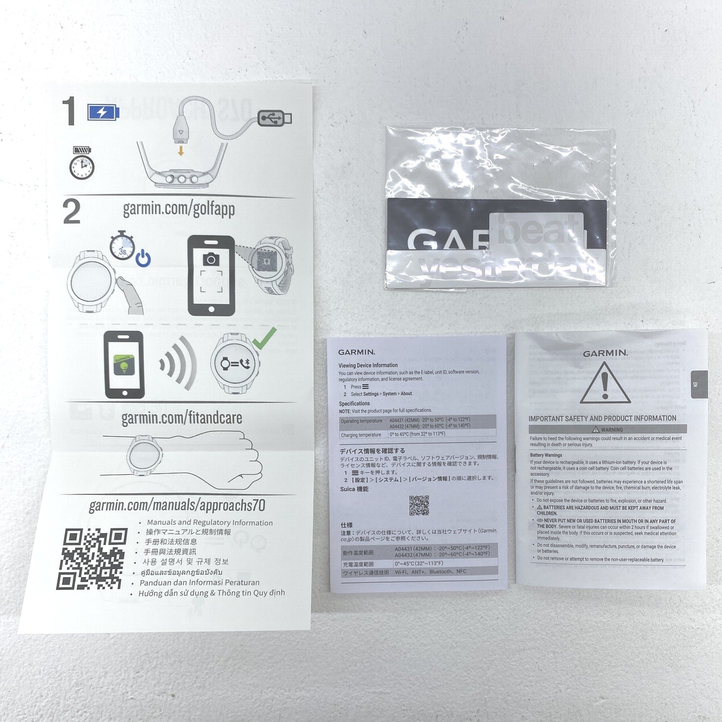 【★加古川物流】中古 GARMIN ガーミン Approach S70 47mm GPS ゴルフ スマートウォッチ[3481･967]..【430】【430】【430】【加古川物流】
