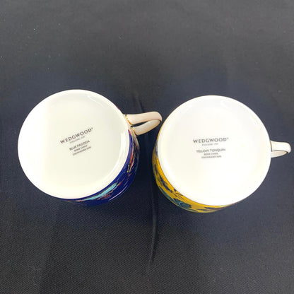 WEDGWOOD ワンダーラスト ブルー イエロー カップ&ソーサー ２客 ブランド 洋食器 食器.,