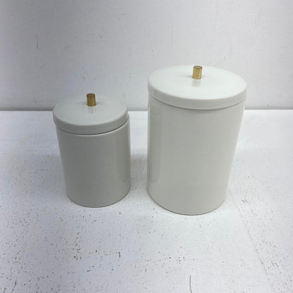 GUERLAIN ゲラン キャニスター フタ付き 保存容器 陶器 小物入れ 2個 セット インテリア**