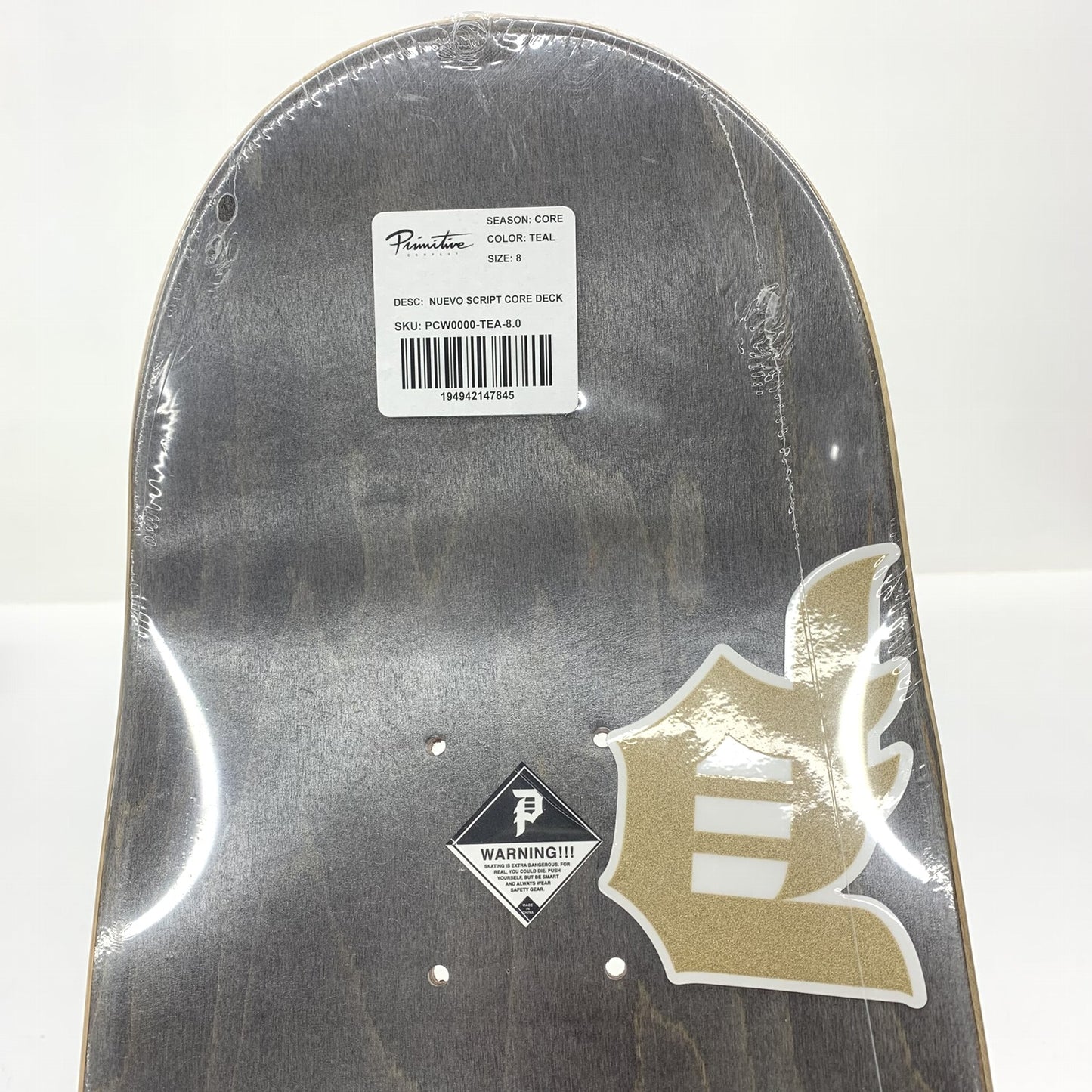 未開封 PRIMITIVE プリミティブ NUEVO SCRIPT CORE DECK 8インチ デッキテープ付 / ヌエボ スクリプト コアデッキ / 8.0×31.75 / 約205×805mm 約1245g..