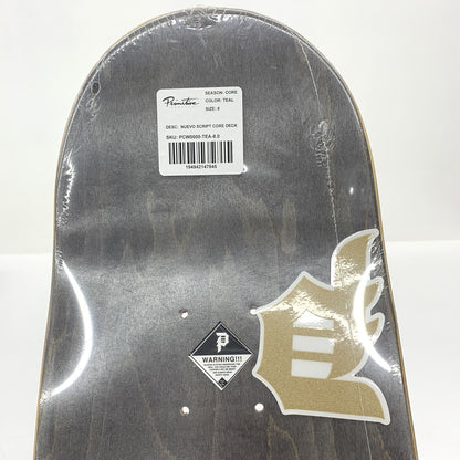未開封 PRIMITIVE プリミティブ NUEVO SCRIPT CORE DECK 8インチ デッキテープ付 / ヌエボ スクリプト コアデッキ / 8.0×31.75 / 約205×805mm 約1245g..