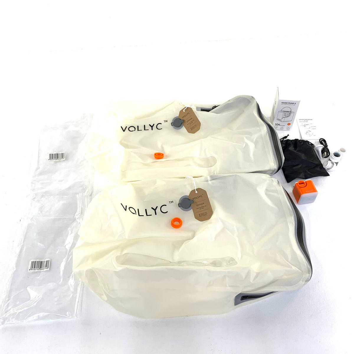 NANOPUMP 5 VOLLYC EZYPACK 衣類圧縮袋 2枚 セットポンプ 膨張 収縮 アウトドア 旅行 キャンプ /2 .,
