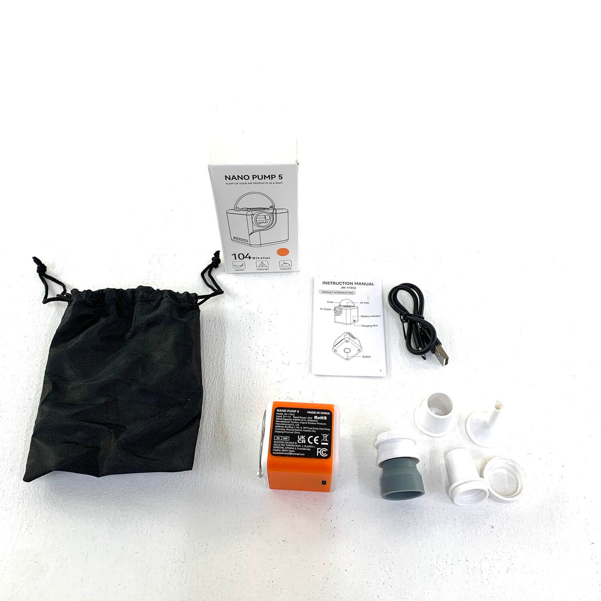 NANOPUMP 5 VOLLYC EZYPACK 衣類圧縮袋 2枚 セットポンプ 膨張 収縮 アウトドア 旅行 キャンプ /2 .,