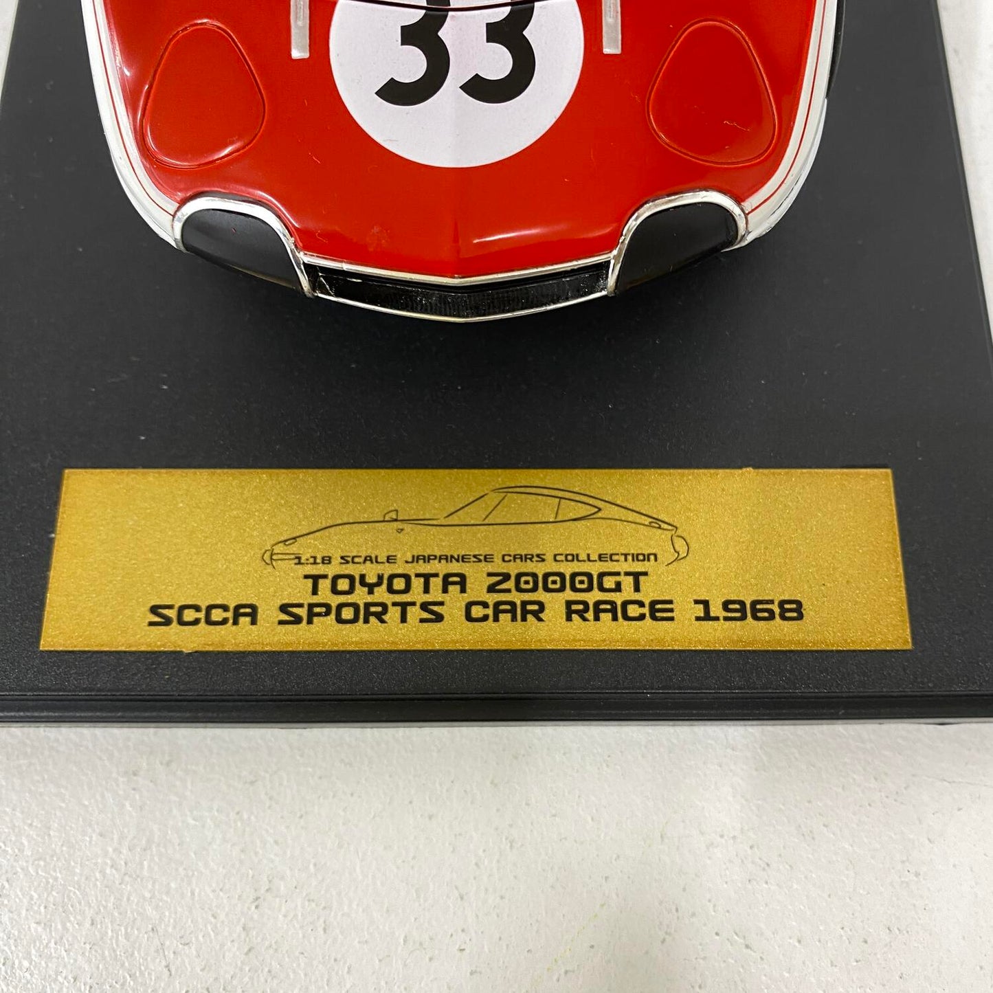 アシェット 1/18 トヨタ 2000GT SCCA SPORTS CAR RACE 1968 ミニカー：