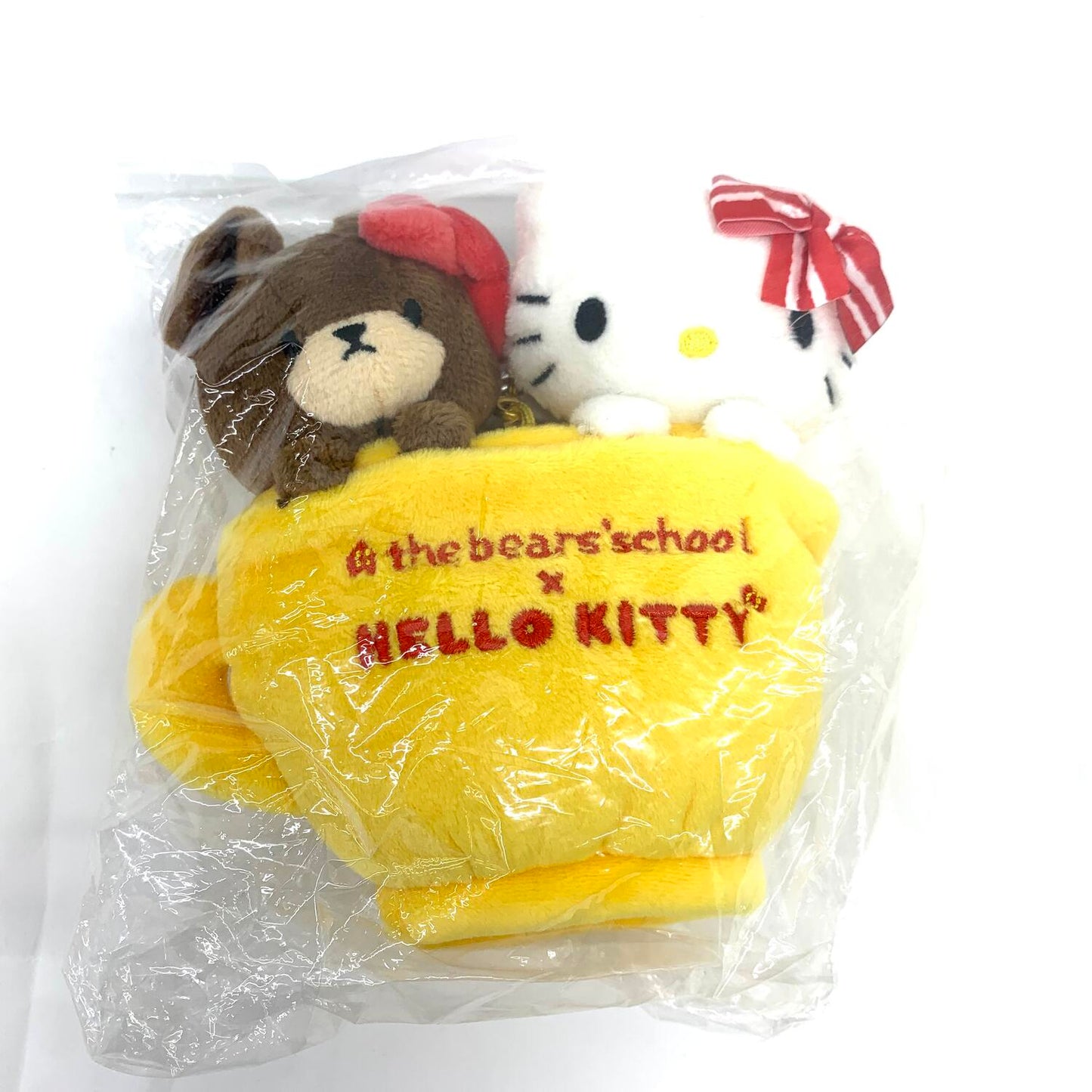未開封 くまのがっこう×ハローキティ ぬいぐるみエコバッグ.,