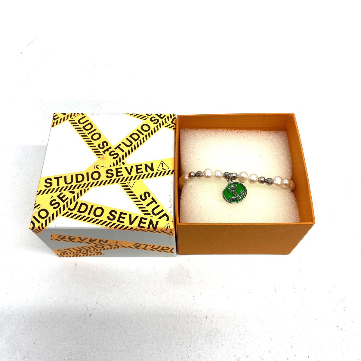STUDIO SEVEN 7 Ball Bracelet グリーン 箱付き：
