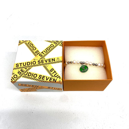 STUDIO SEVEN 7 Ball Bracelet グリーン 箱付き：