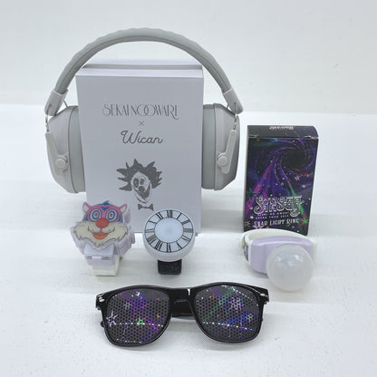 訳あり品 SEKAINOOWARI × Wican コラボ イヤーマフ 他 スターライトリング 3点 ピンホールメガネ / グッズ セカオワ ワイキャン..