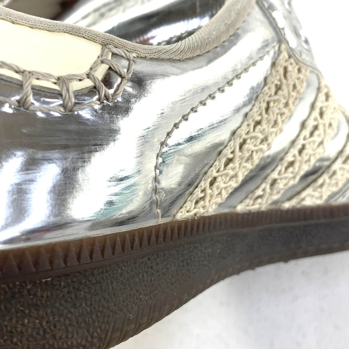 その他靴 【★加古川物流】中古 ig8181 23.5㎝　本体のみ　Wales Bonner × adidas Samba "Silver"　ウェールズ・ボナー × アディダス サンバ "シルバー"：【128】【128】【加古川物流】