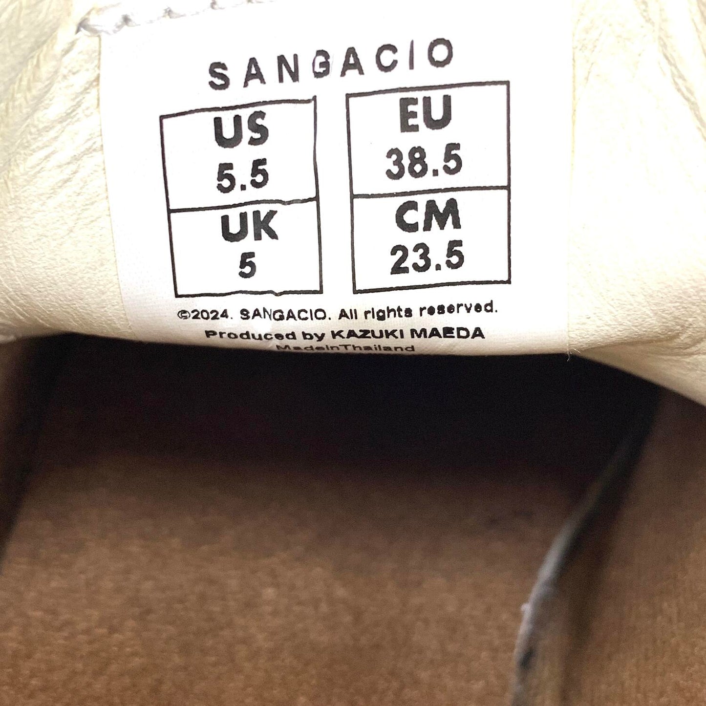 その他靴 【★加古川物流】中古 サンガッチョ　sangacio SG　MID　スニーカー　にゅ　23.5㎝　参考定価31000円：【128】【128】【加古川物流】
