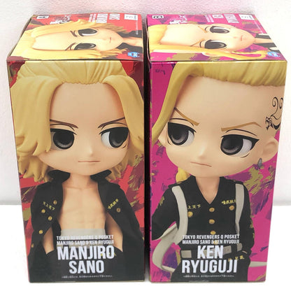 [Used] Tokyo Revengers Figures Manjiro Sano &amp; Ken Ryuguji Qposket Set of 2 2627730 [Figures] [Kakogawa Logistics] 
