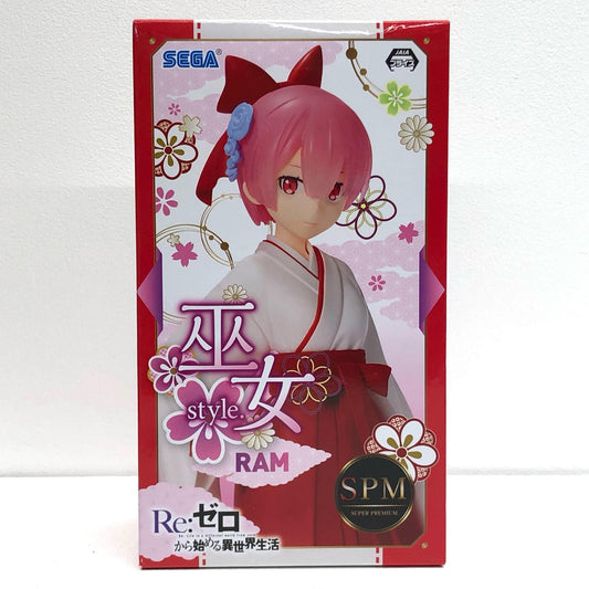 【中古】 ラム-巫女-Style.スーパープレミアムフィギュア「Re：ゼロから始める異世界生活」【フィギュア】【飾磨店】