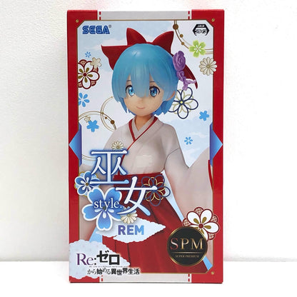 [Used] Re:ZERO -Starting Life in Another World- Figure Rem Premium Shrine Maiden-Style 1045082 [Figure] [Kakogawa Logistics] 