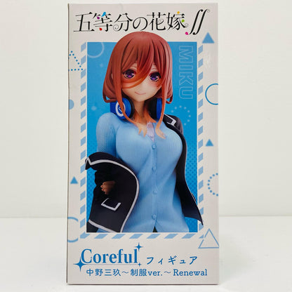 フィギュア 中野三玖「五等分の花嫁∬」Corefulフィギュア中野三玖～制服ver.～Renewal 中野三玖 Coreful 451477300【フィギュア】【加古川物流】