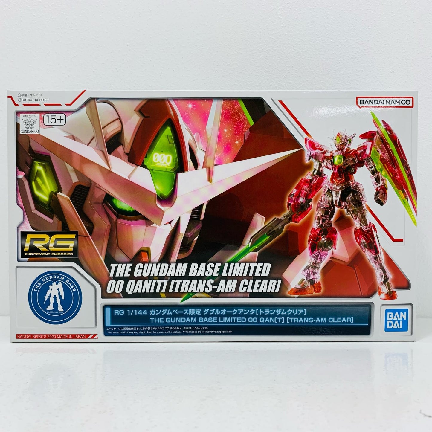 【中古】 1/144RGGNT-0000ダブルオークアンタ(トランザムクリア)ガンダムベースロゴ入り台座付「劇場版機動戦士ガンダム00(ダブルオー)-AwakeningoftheTrailblazer-」ガンダムベース限定[5060608]【飾磨店】