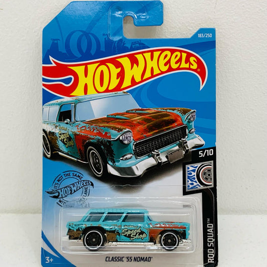 【中古】 1/64CLASSIC’55NOMAD(エメラルドグリーン×ブラウン×レッド)「HotWheelsRODSQUAD」[FYC14-D7C3]