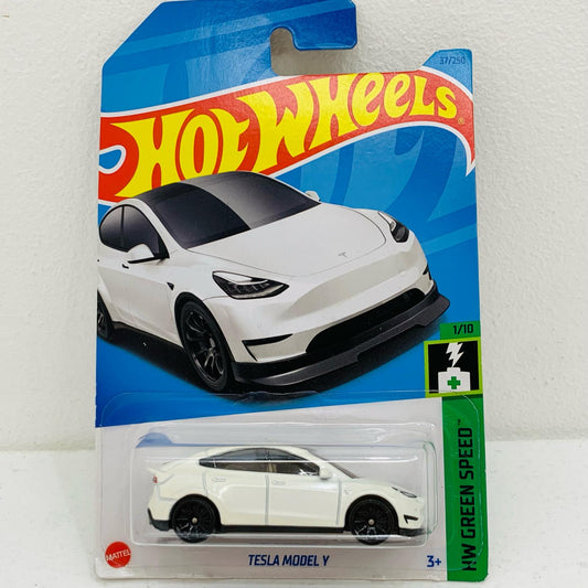 【中古】 1/64TESLAMODELY(ホワイト)「HotWheelsHWGREENSPEED」[HKG28]