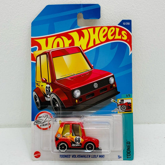 【中古】 1/64TOONEDVOLKSWAGENGOLFMK1#68(レッド×オレンジ×ブラック)「HotWheelsTOONED」[HCW71-M7C5]