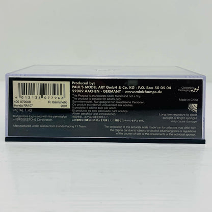 1/43ホンダRA1072007#8(アースカラー)[400070008]