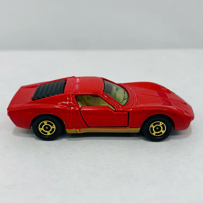 [Used] 1/62 Lamborghini Miura SV (Red x Brown / Blue Box / Made in Japan) "Tomica Foreign Car Series F40"