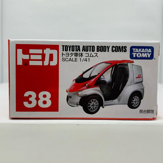 【中古】 1/41トヨタ車体コムス(シルバー×ワインレッド/赤箱)「トミカNo.38」