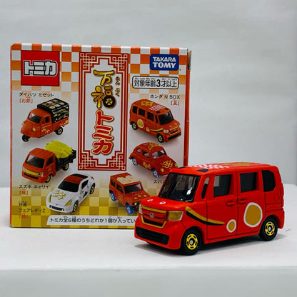 Used: 1/58 Honda NBOX Ox Household Safety (Red x Gold) "Manpuku Tomica"