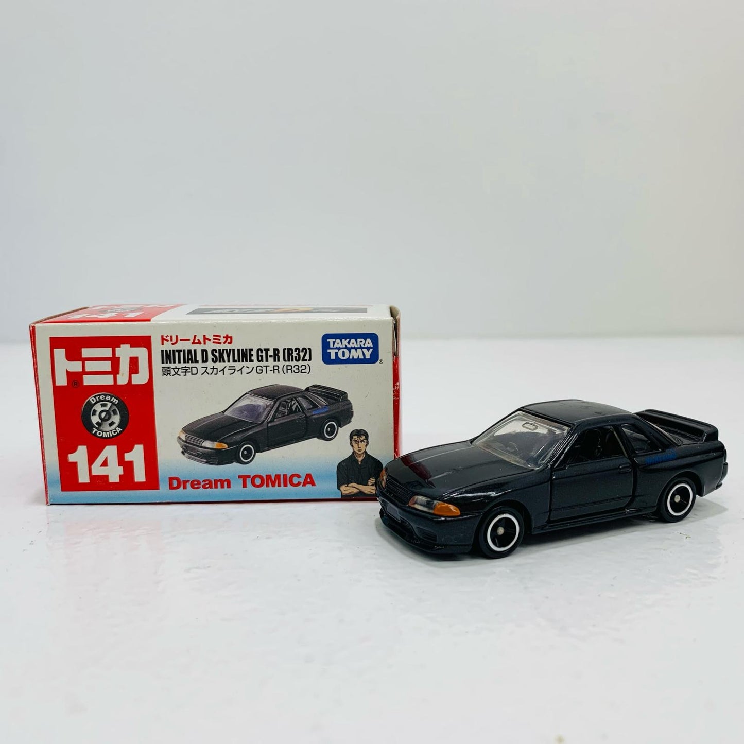 【中古】 1/59頭文字DスカイラインGT-RR32(ブラック)「ドリームトミカNo.141」