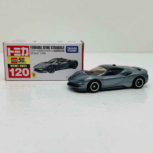 【中古】 1/62フェラーリSF90ストラダーレ(グレー×ブラック)「トミカNo.120」初回特別仕様