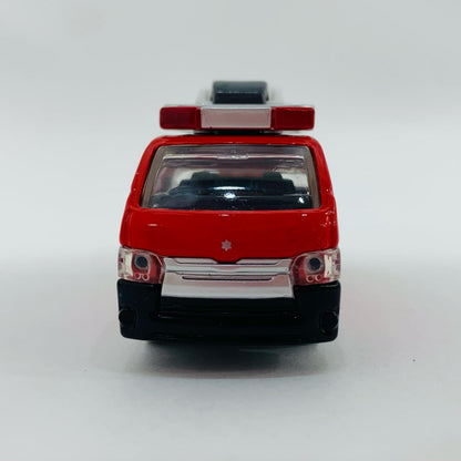 【中古】 1/64トヨタハイエーストミカタウン消防無線中継者(レッド×シルバー×ホワイト)「トミカ」トミカショップオリジナル