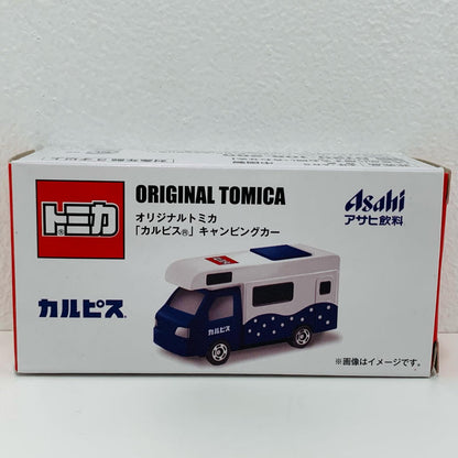 【中古】 カルピスキャンピングカー(ホワイト×ブルー)「トミカ」アサヒ飲料商品購入特典【飾磨店】