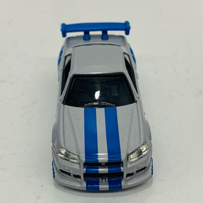 【中古】 ワイルド・スピードBNR34スカイラインGT-R(シルバー×ブルー)「ドリームトミカNo.150」