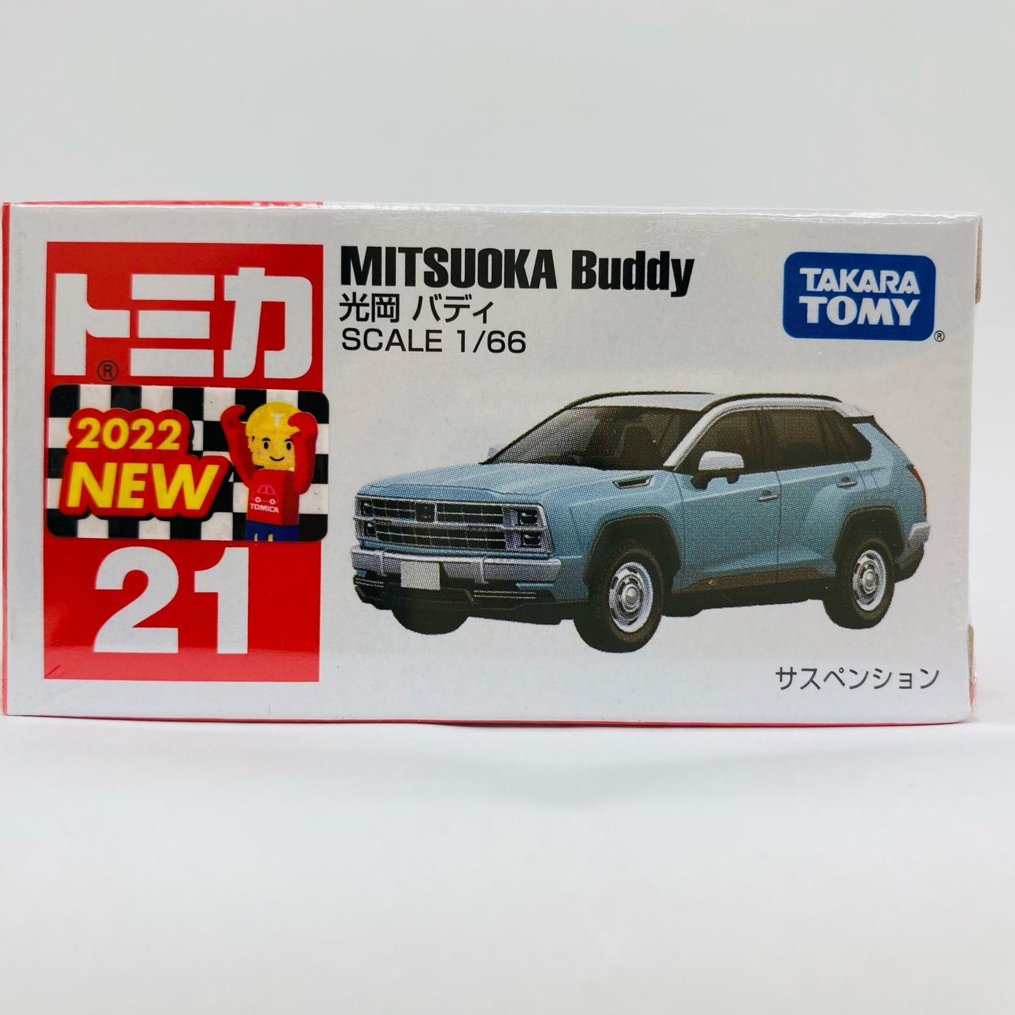 【Used】 1/66 Mitsuoka Buddy (Light Blue x White) "Tomica No. 21"