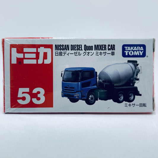 【中古】 日産ディーゼルクオンミキサー車(ブルー×シルバー×ホワイト/赤箱)「トミカNo.53」【飾磨店】