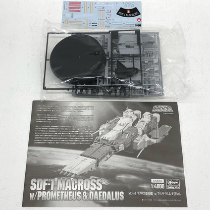 【中古】 超時空要塞マクロス プラモデル SDF-1 マクロス要塞艦w プロメテウス＆ダイダロス 1/4000 65830【加古川物流】