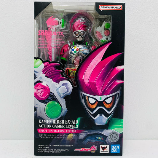 【中古】 S.H.Figuarts仮面ライダーエグゼイドアクションゲーマーレベル2平成ジェネレーションズエディション「仮面ライダーエグゼイド」【フィギュア】【飾磨店】