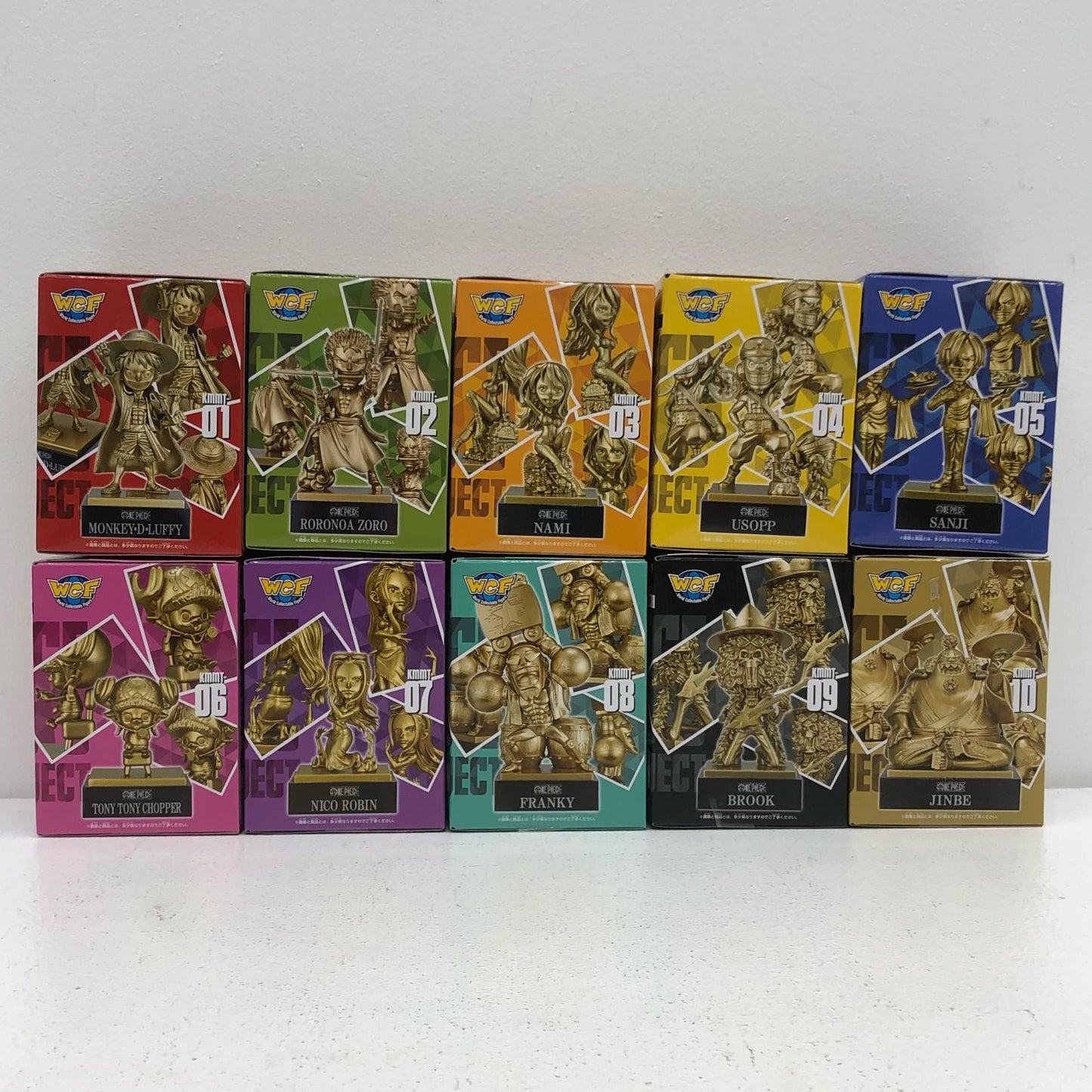 [Used] All 10 Types Set "One Piece" WCF -Kumamoto Revival Project- Bronze Statue Mini Figure Store Limited [Figure]