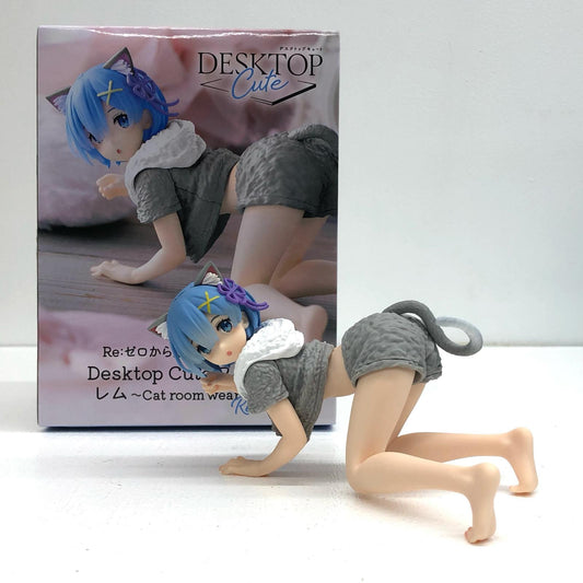 【中古】 レム～Catroomwearver.～Renewal/DesktopCuteフィギュア「Re：ゼロから始める異世界生活」【フィギュア】【飾磨店】