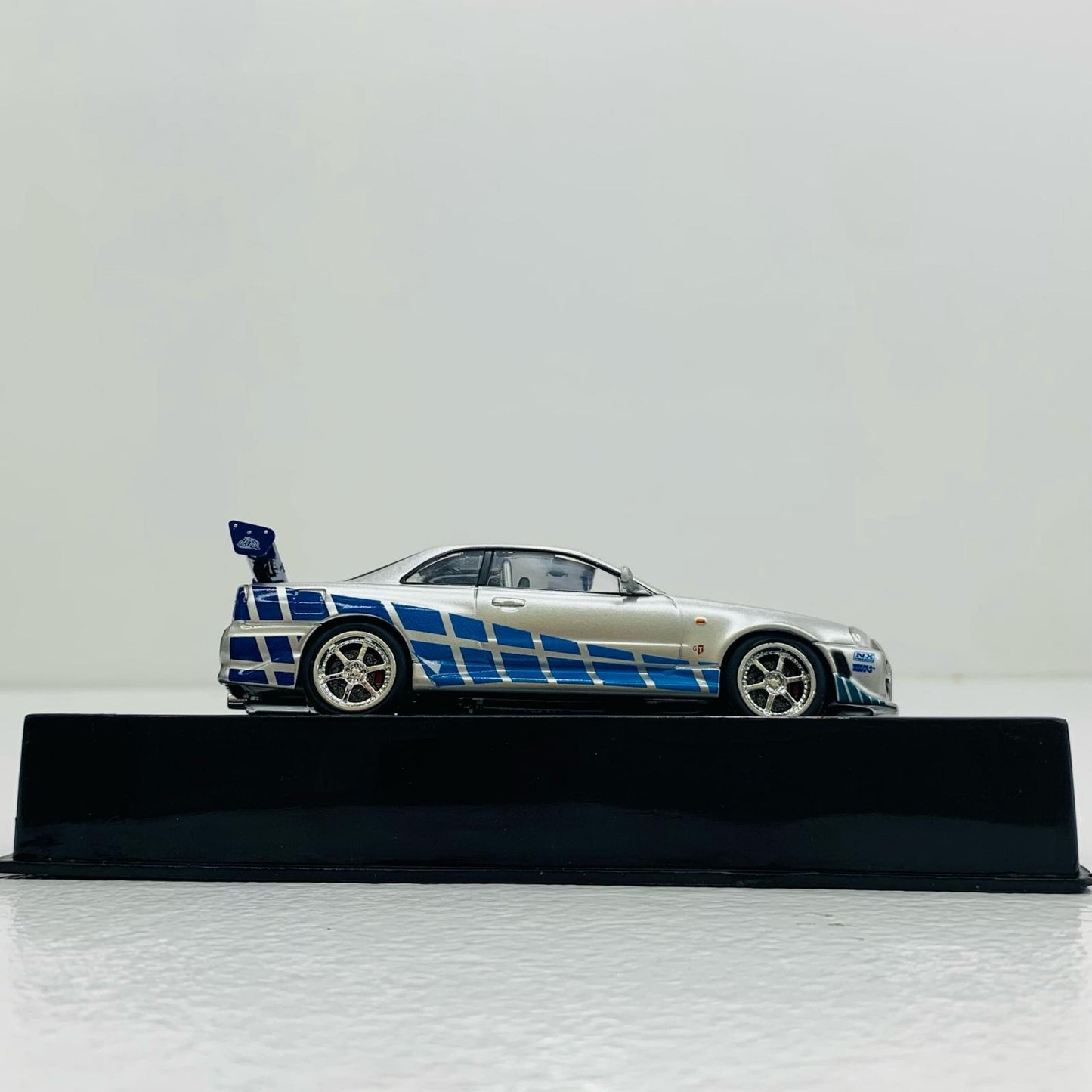 【中古】 [単品] 1/43 Nissan Skyline GT-R R34(シルバー×ブルー) 「ワイルド・スピード カーコレクション 2号」 付録