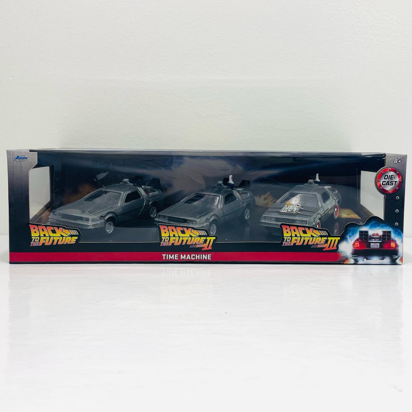 1/32 デロリアン タイムマシーン 1/2/3 (3台セット) 「バック・トゥ・ザ・フューチャー」 HOLLYWOOD RIDESシリーズ [JADA33399]