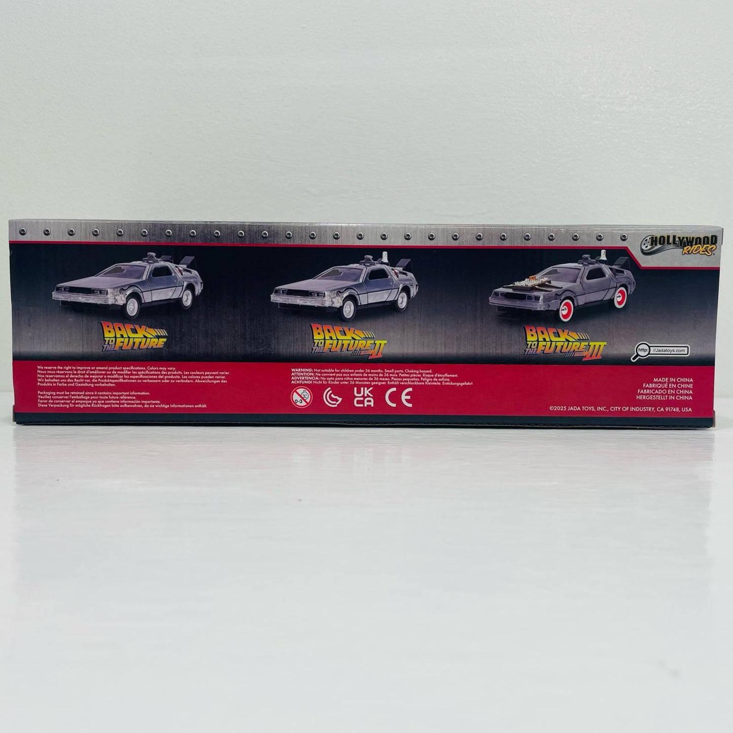 1/32 デロリアン タイムマシーン 1/2/3 (3台セット) 「バック・トゥ・ザ・フューチャー」 HOLLYWOOD RIDESシリーズ [JADA33399]
