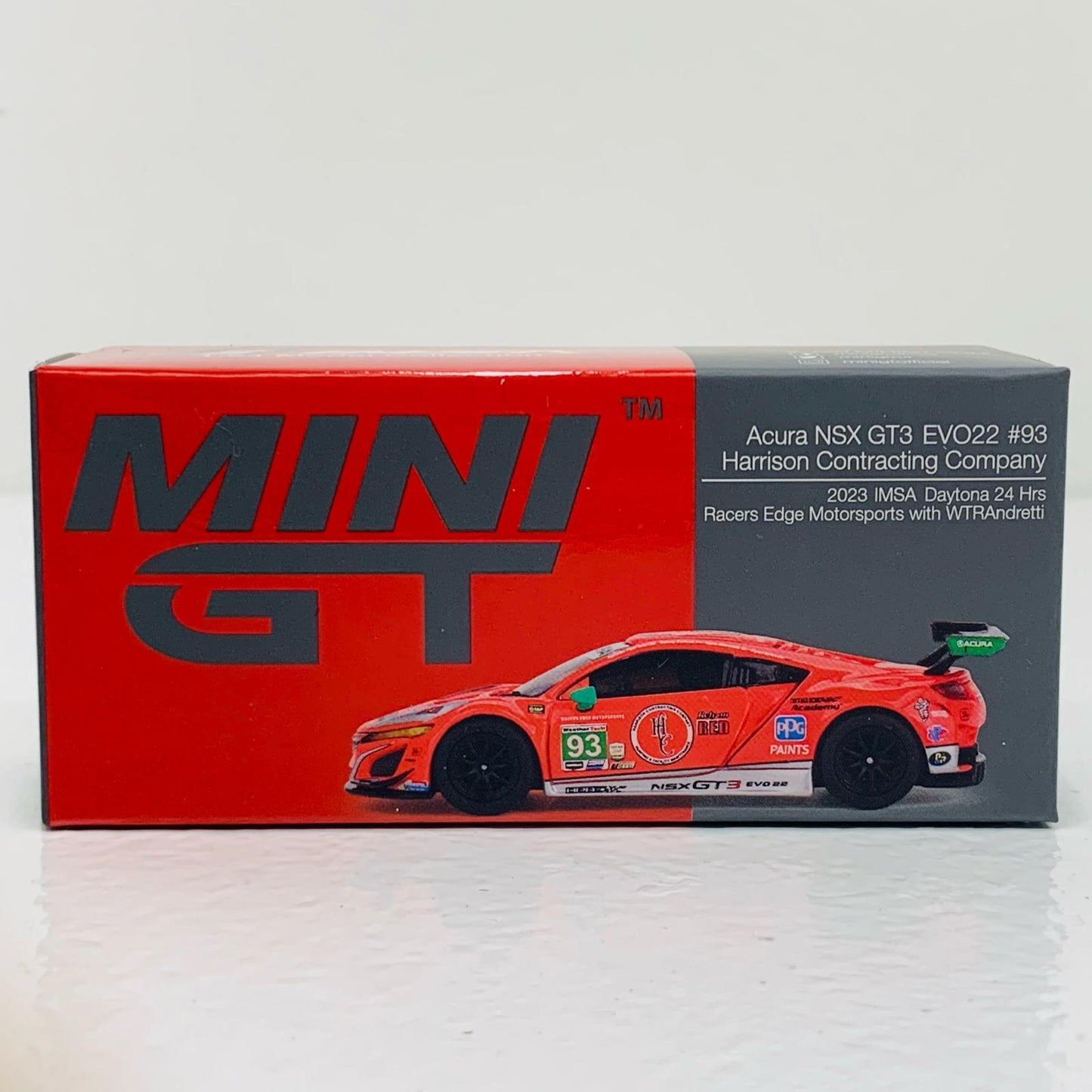 【中古】 1/64 Acura NSX GT3 EVO22 IMSA デイトナ24時間 2023 WTR Racers Edge Motorsports(左ハンドル) #93 「ミニGTシリーズ」 [MGT00617-L]
