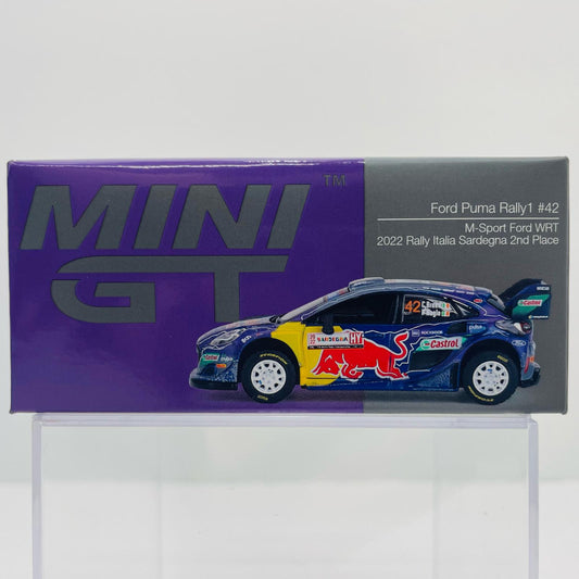 1/64 フォード Puma Rally1 ラリー・イタリア サルディニア 2022 2位入賞車 #42 M-Sport Ford WRT 左ハンドル 「ミニGTシリーズ」 [MGT00627-L]