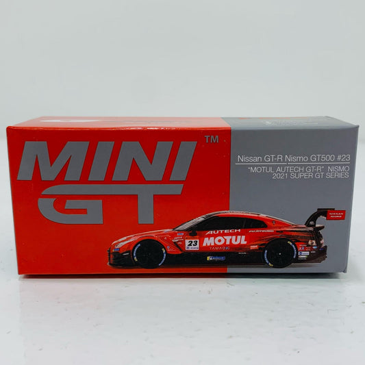 【中古】 1/64 Nissan GT-R Nismo GT500 NISMO SUPER GTシリーズ 2021 ”MOTUL AUTECH GT-R” #23 (左ハンドル) 日本限定 「ミニGTシリーズ」 [MGT00595-L]