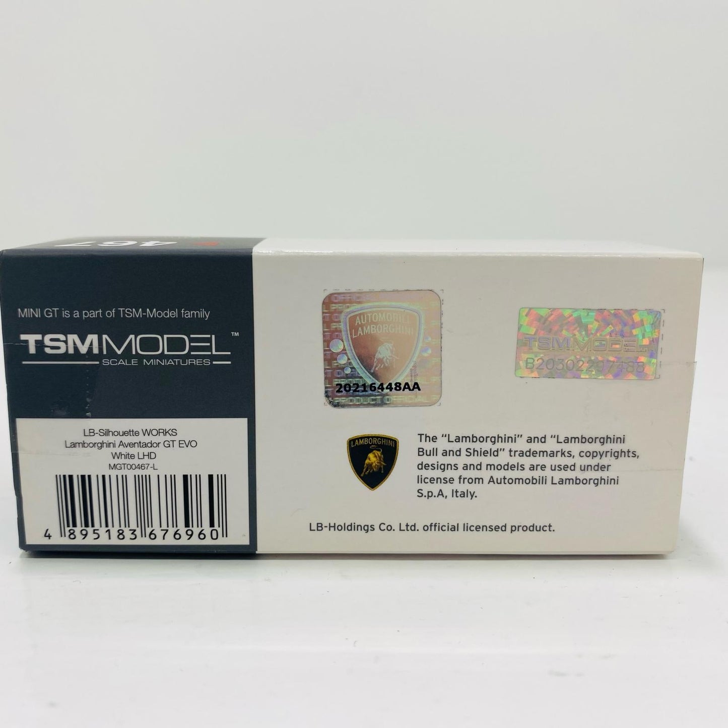 [Used] 1/64 LB-Silhouette WORKS Lamborghini Aventador GT EVO Presentation Left-hand Drive "Mini GT Series" [MGT00467-L]