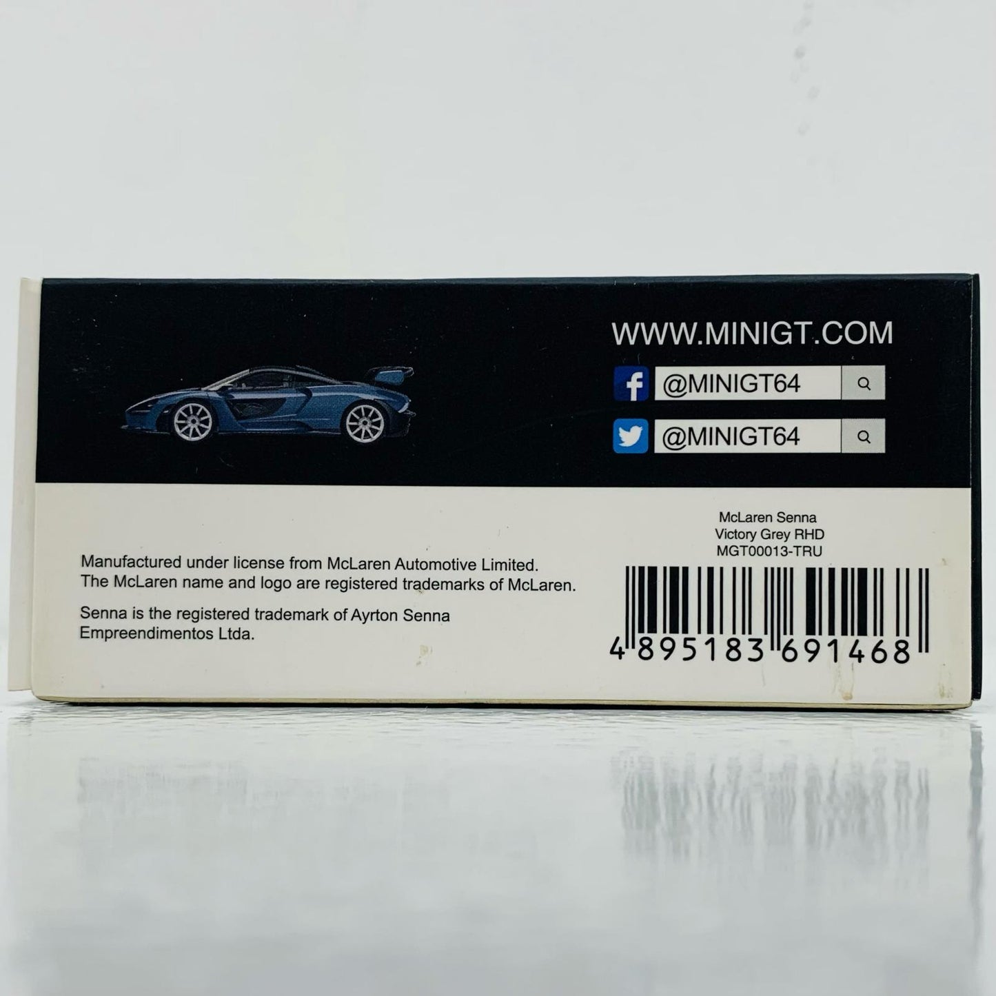 【中古】 1/64 McLaren SEnna Victory Grey RHD(ブルー×ブラック) 「ミニGTシリーズ」 トイザらスオリジナル [MGT00013-TRU]【飾磨店】