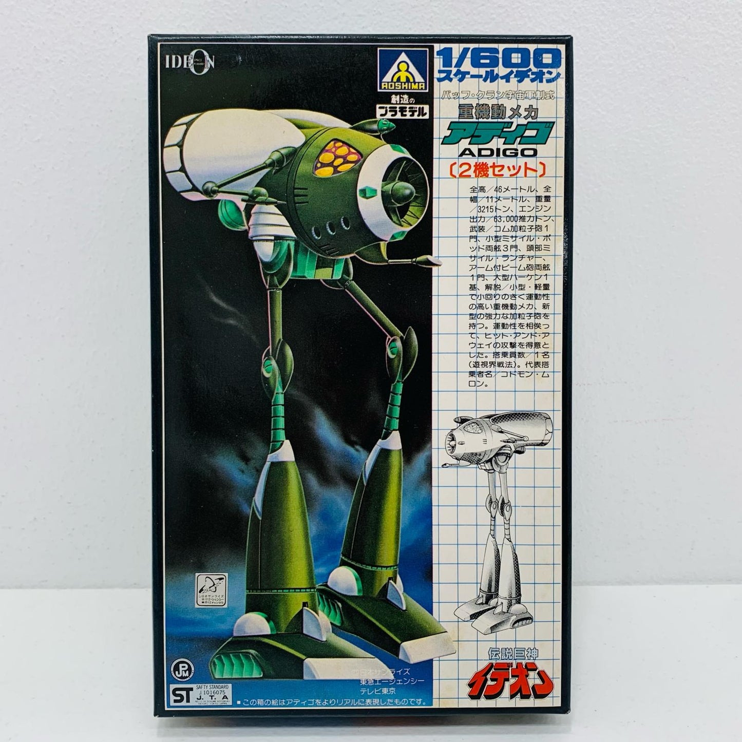 【中古】 1/600 バッフ・クラン 宇宙軍制式 重機動メカ アディゴ(2機セット) 「伝説巨神イデオン」 シリーズNo.8 [G2-TS-08]