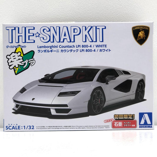 【中古】 ザ☆スナップキット No.19-A プラモデル ランボルギーニ カウンタック カープラモデル LPI 800-4(ホワイト) 1/32 65396【飾磨店】