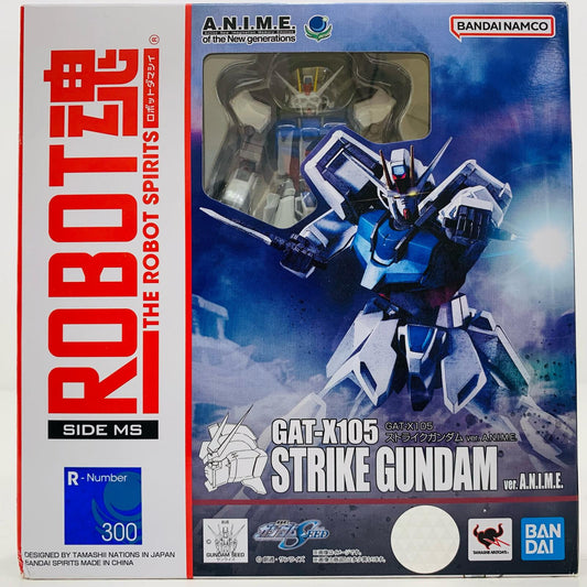 【中古】 ROBOT魂＜SIDEMS＞GAT-X105ストライクガンダムver.A.N.I.M.E.「機動戦士ガンダムSEED」【フィギュア】【飾磨店】