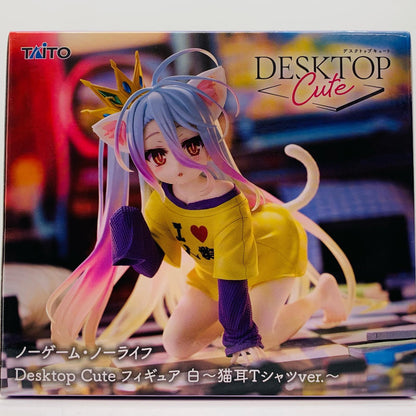 白～猫耳Tシャツver.～DesktopCuteフィギュア「ノーゲーム・ノーライフ」【フィギュア】